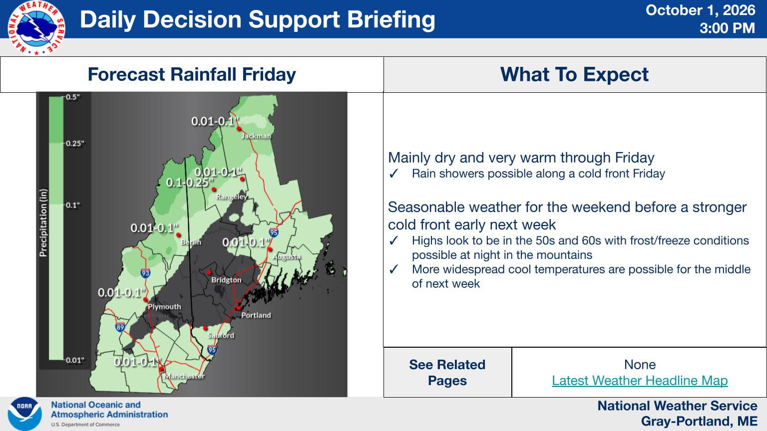 NWS Gray, Maine primary briefing slide