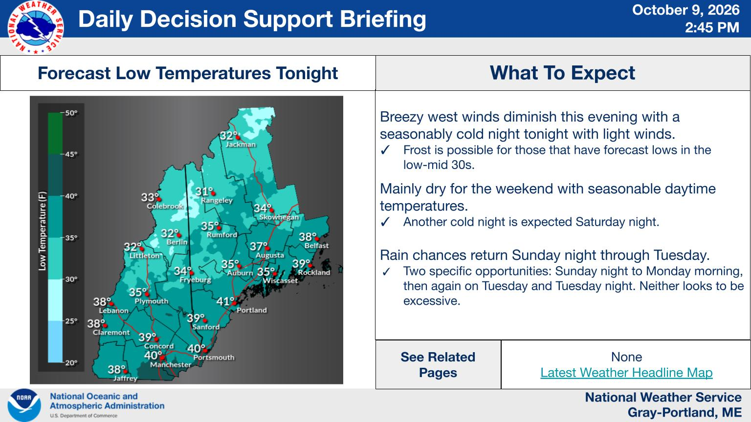 NWS Gray, Maine primary briefing slide