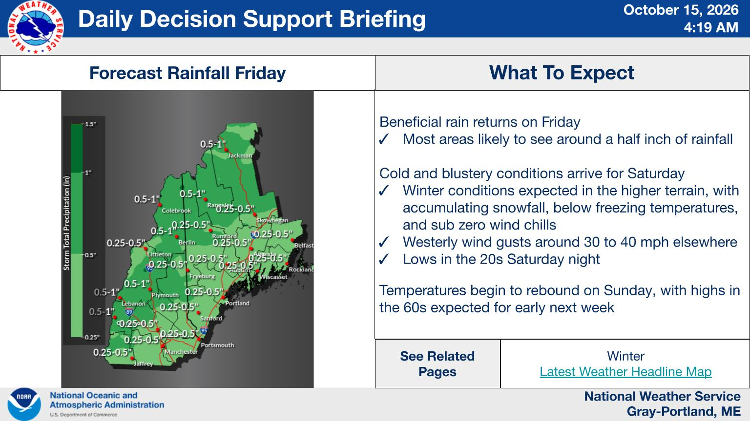 NWS Gray, Maine primary briefing slide