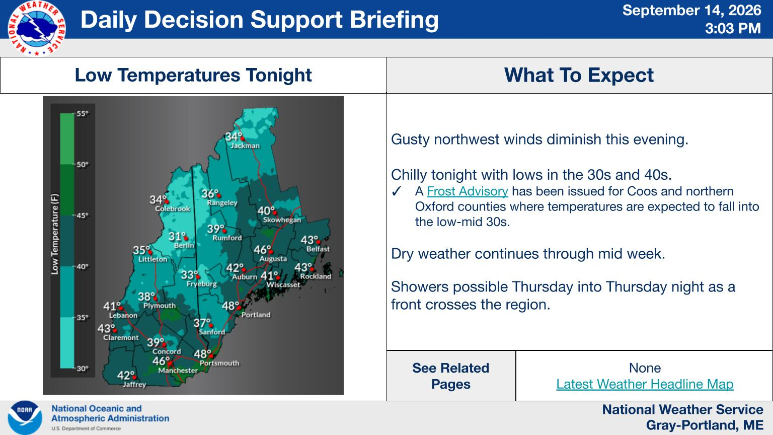 NWS Gray, Maine primary briefing slide