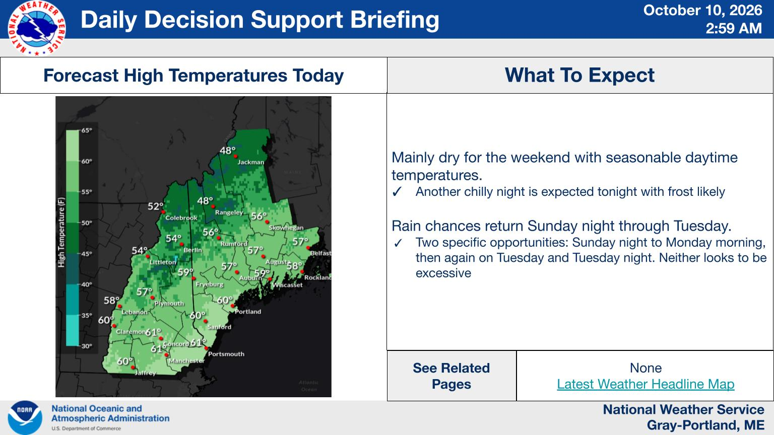 NWS Gray, Maine primary briefing slide