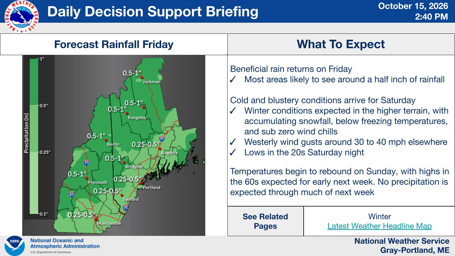 NWS Gray, Maine primary briefing slide