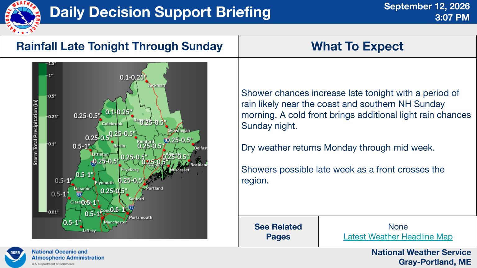 NWS Gray, Maine primary briefing slide