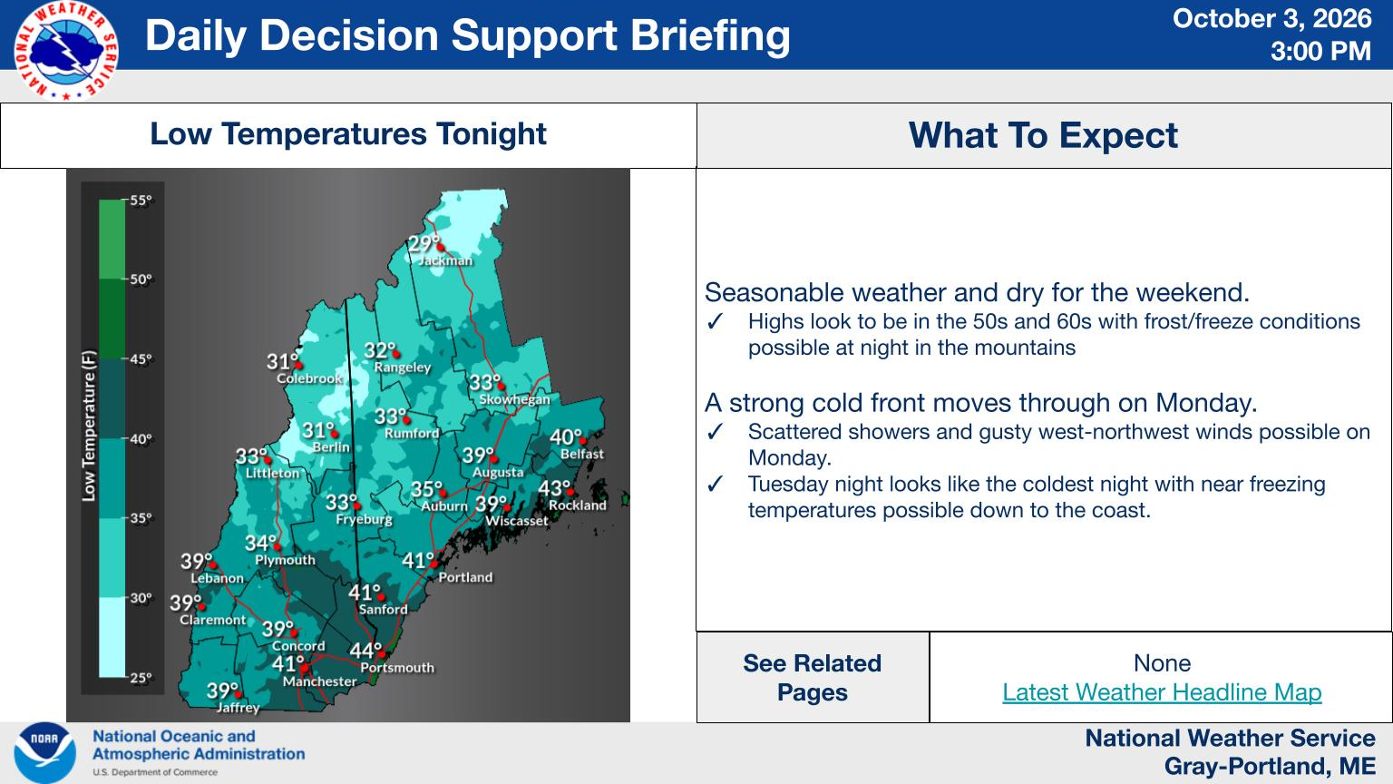 NWS Gray, Maine primary briefing slide