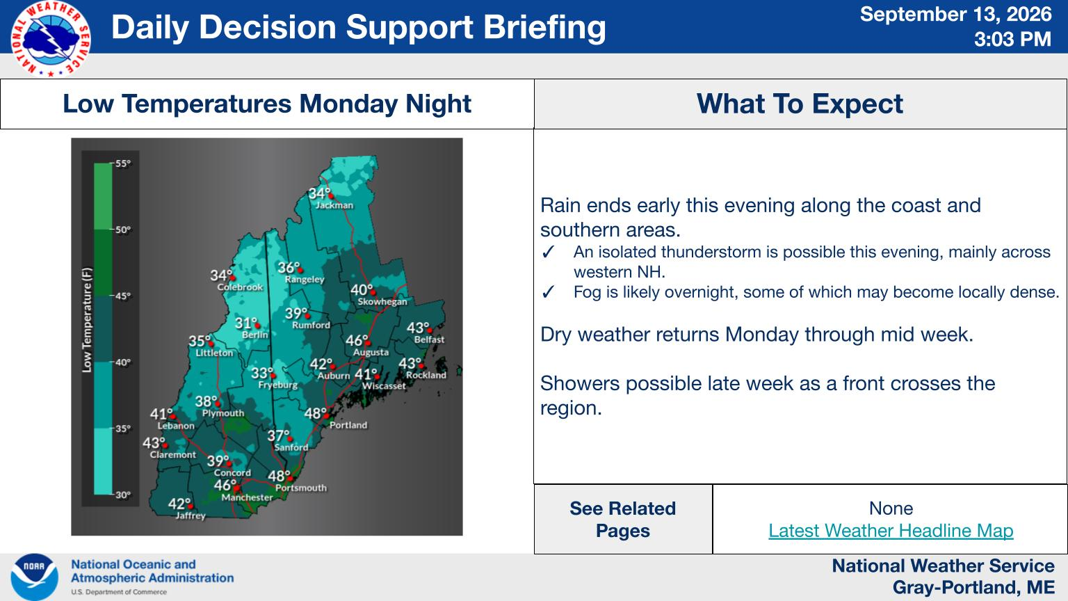 NWS Gray, Maine primary briefing slide