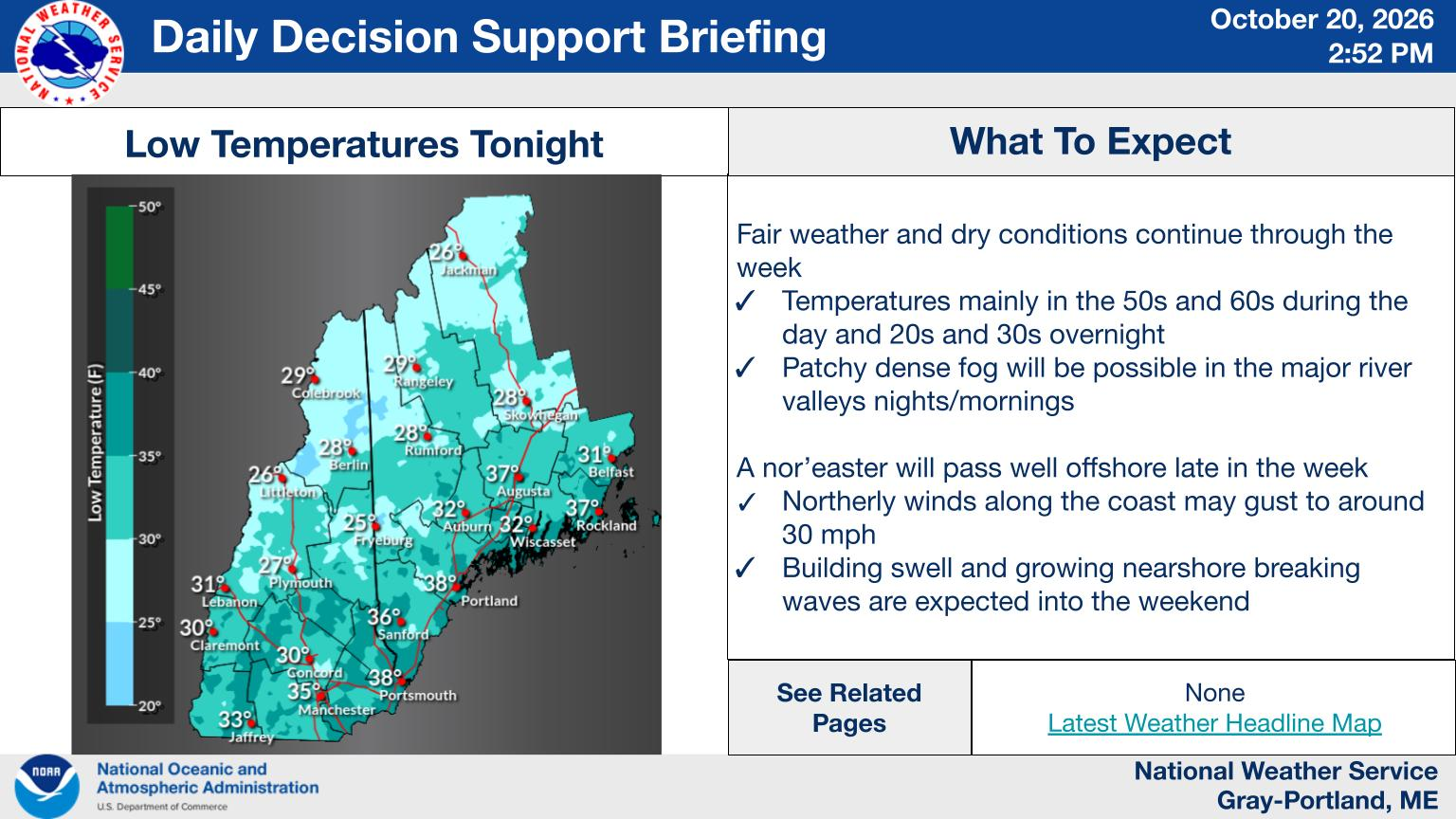 NWS Gray, Maine primary briefing slide