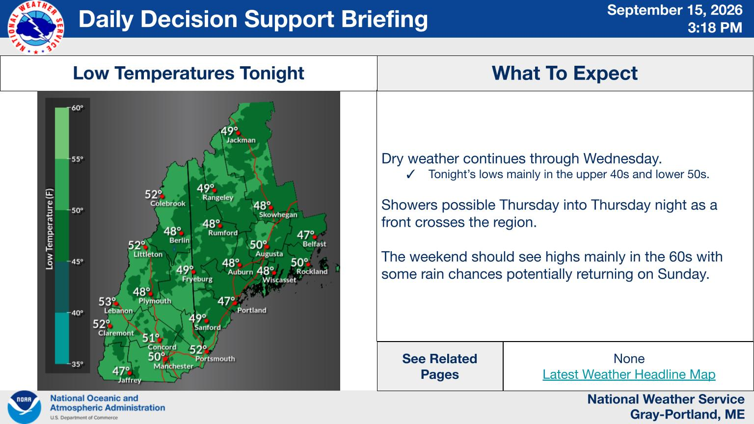 NWS Gray, Maine primary briefing slide